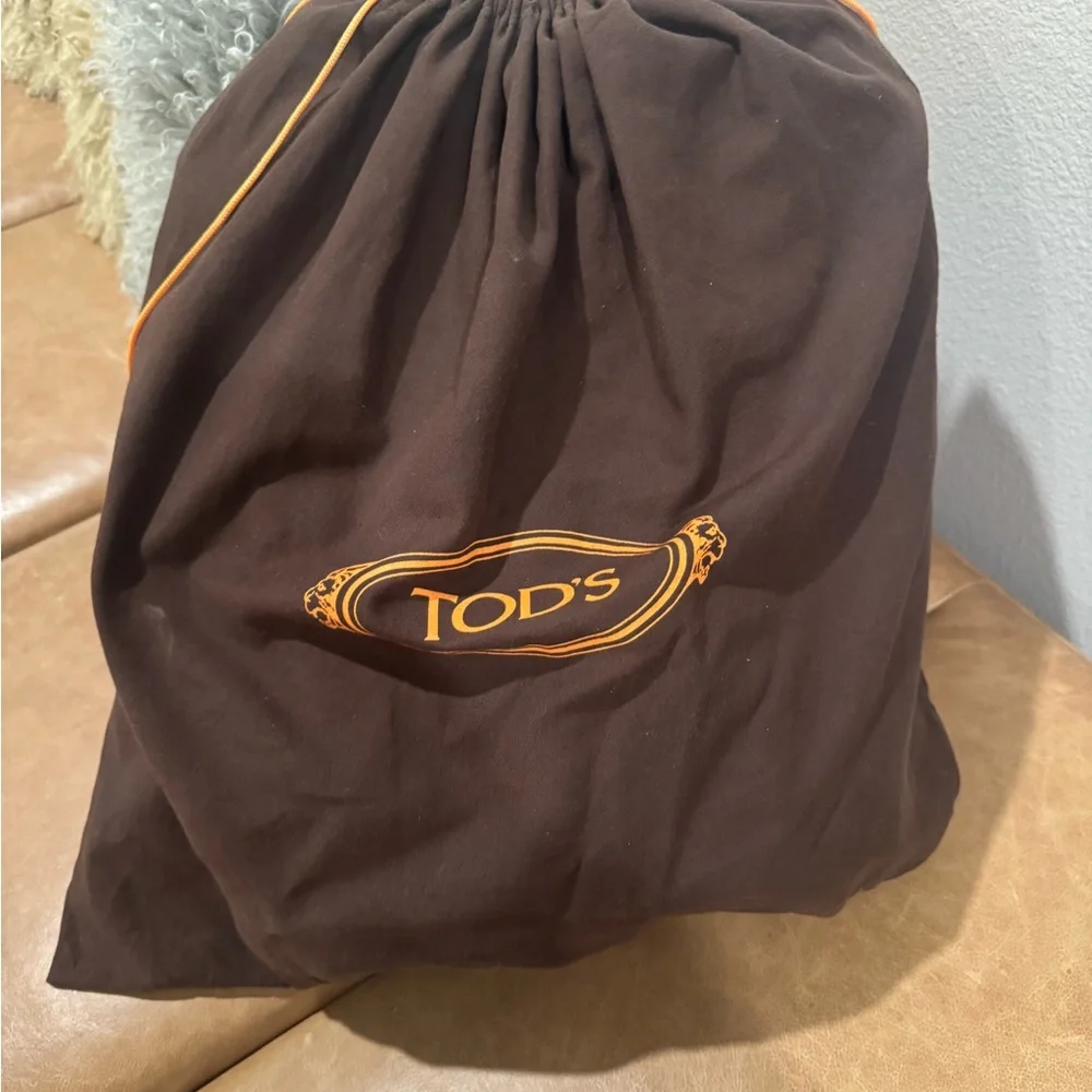 Tod's Tan Croc-Embossed Leather Backpack - Picture 6 of 6